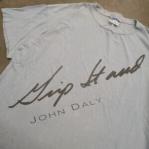 John Daly Reebok Golf Vintage Grip It Rip It Faded Distressed Masters Shirt XXL